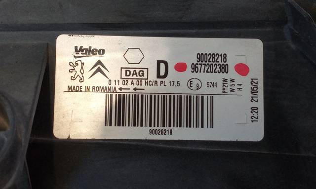 9677202380 Faro derecho  en stock Granada