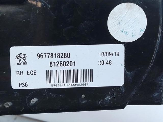 9677818280 PEUGEOT Piloto trasero interior derecho  en stock Córdoba
