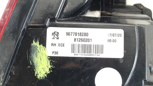 9677818280 PEUGEOT Piloto trasero interior derecho  comprar en Lleida