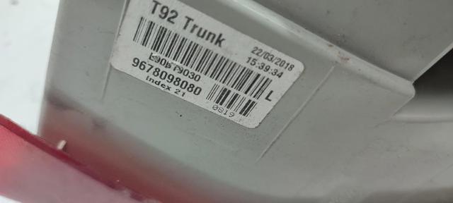 9678098080 Piloto trasero interior izquierdo  comprar en Zaragoza
