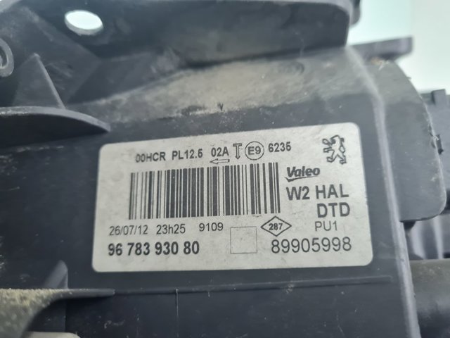 PEUGEOT 9678393080 Faro derecho  comprar en Albacete