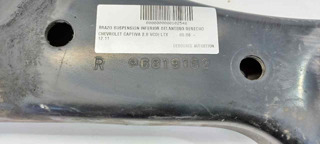 GM 96819162 Brazo inferior derecho de la suspensión delantera  disponible Lugo