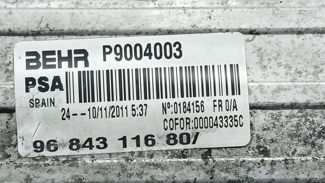 9684311680 PEUGEOT Intercooler  comprar en Lleida