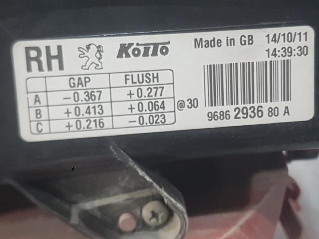 PEUGEOT 9686293680 Piloto trasero derecho comprar Tarragona