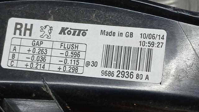 9686293680 PEUGEOT Piloto trasero derecho comprar Alcalá