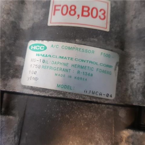 Compresor aire acondicionado para hyundai trajet (fo) 2.0 crdi gls d4ea 97701-26200