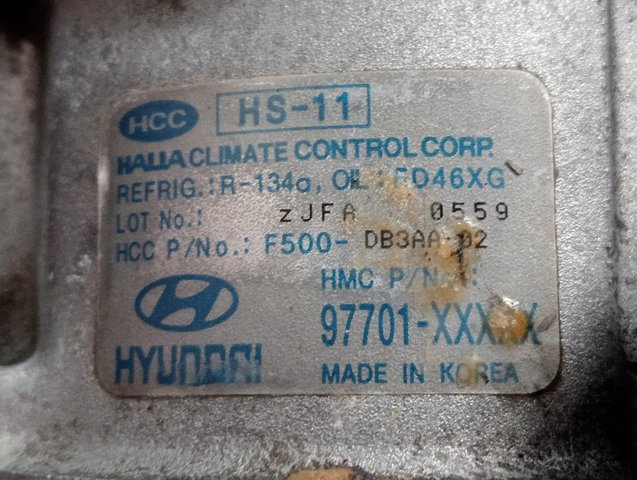 Compresor de aire acondicionado coche 97701XXXXX HYUNDAI