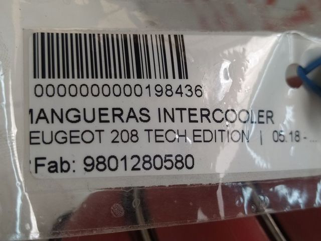 9801280580 Tubo intercooler  en stock Sabadell