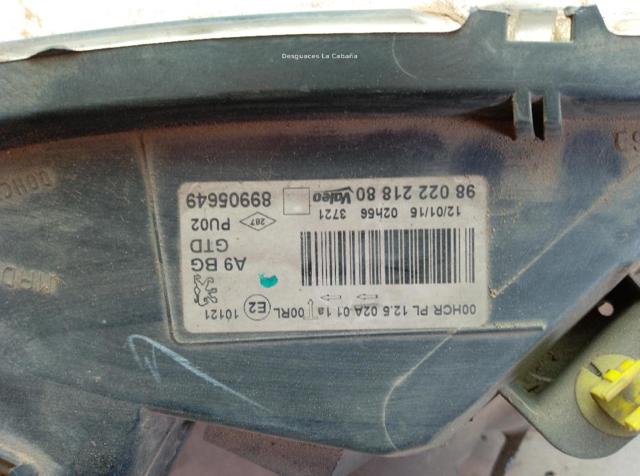 Faro izquierdo Peugeot 208 CA, CC