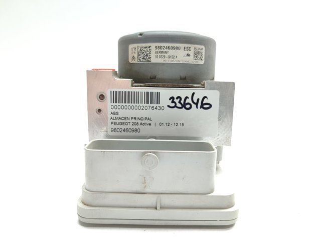Módulo hidráulico ABS Peugeot 208 CA, CC