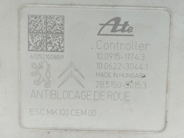 Módulo hidráulico ABS Peugeot 208 CA, CC