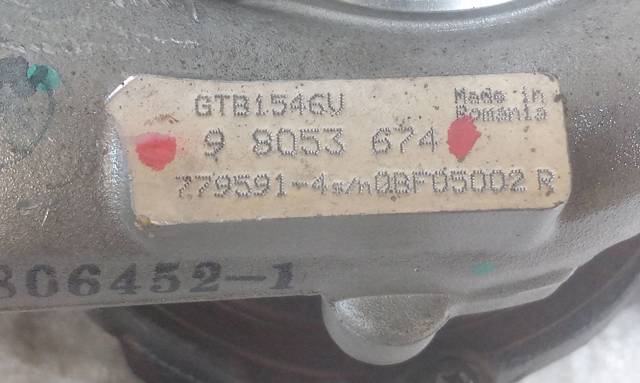 OPEL 98053674 Turbocompresor  en stock Salamanca