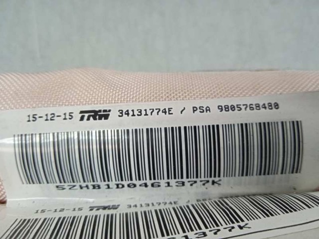 9805768480 PEUGEOT Airbag de cortina lateral izquierda  en stock Gandía