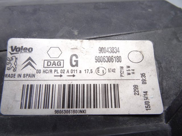 PEUGEOT 9806306180 Faro izquierdo  disponible Lugo