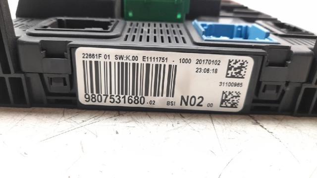 Caja de fusibles Peugeot 208 CA, CC