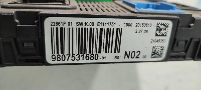 PEUGEOT 9807531680 Caja de fusibles  comprar en Albacete