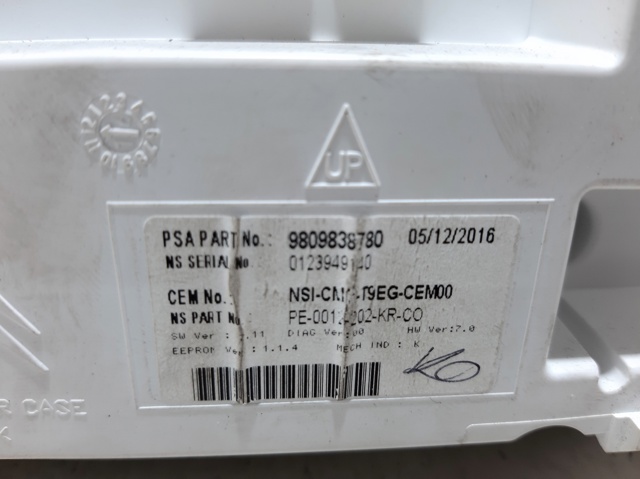 9809838780 Peugeot/Citroen