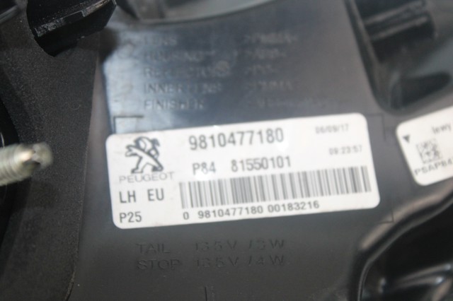 PEUGEOT 9810477180 Piloto trasero exterior izquierdo  disponible Valladolid