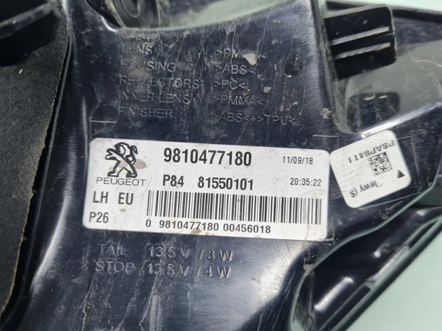 PEUGEOT 9810477180 Piloto trasero exterior izquierdo comprar Tarragona