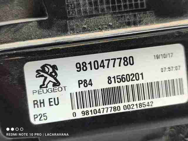 9810477780 PEUGEOT Piloto trasero interior derecho  comprar en Lleida