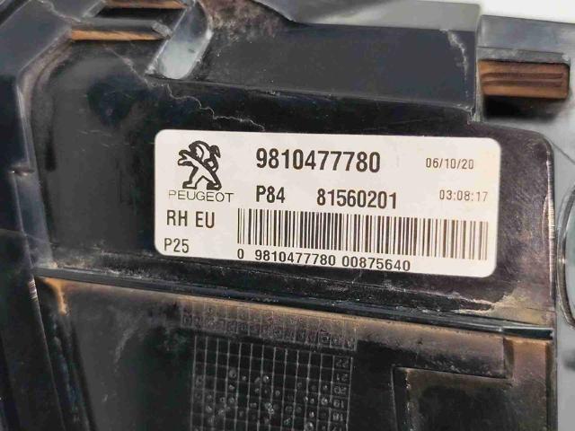 9810477780 PEUGEOT Piloto trasero interior derecho comprar Madrid