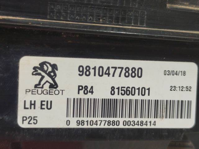 9810477880 PEUGEOT Piloto trasero interior izquierdo  disponible Ourense