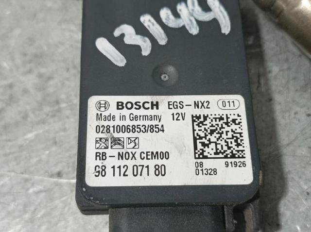 PEUGEOT 9811207180 Sensor de óxidos de nitrógeno NOx trasero comprar Barcelona