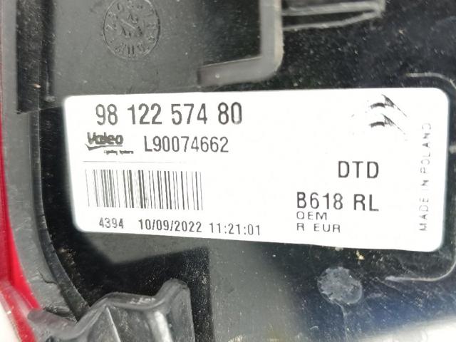 9812257480 PEUGEOT Piloto trasero derecho  comprar en Oviedo