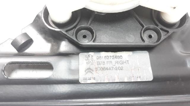 9816272480 PEUGEOT Mecanismo de elevalunas de la puerta delantera derecha  disponible Ourense