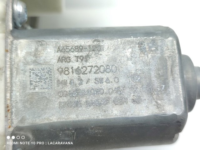 PEUGEOT 9816273680 Mecanismo de elevalunas de la puerta trasera izquierda comprar Pamplona