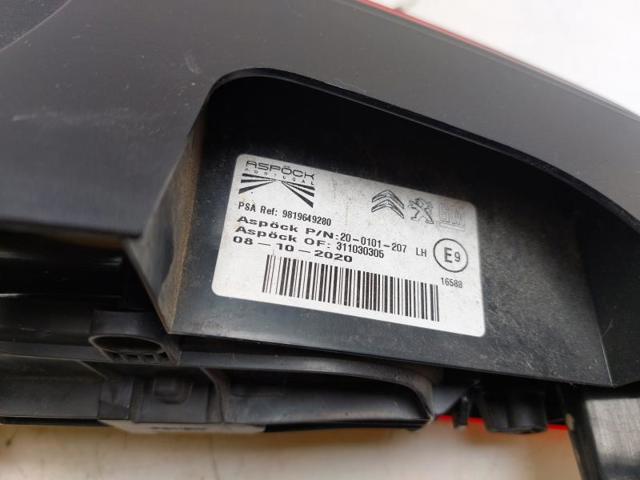 9819649280 PEUGEOT Piloto trasero izquierdo  disponible Ourense