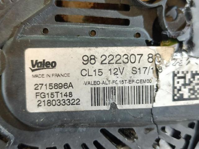 PEUGEOT 9822230780 Alternador  en stock Valencia