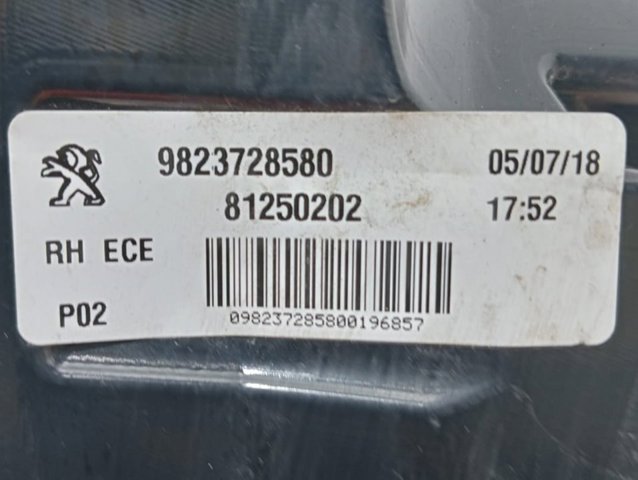9823728580 PEUGEOT Piloto trasero exterior derecho  comprar en Lleida