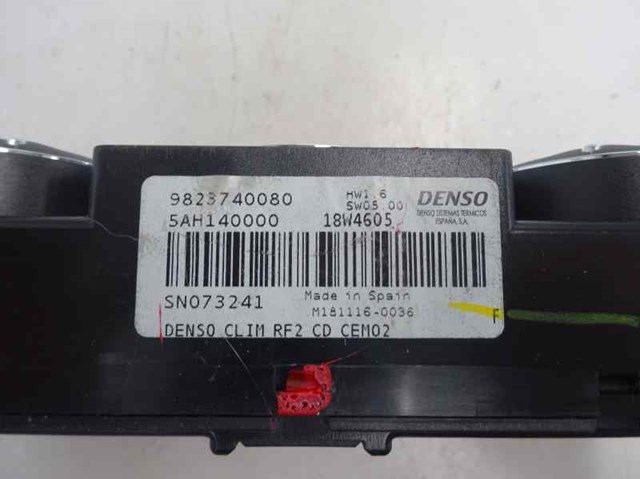 9823740080 PEUGEOT Módulo de modos de calefacción/aire acondicionado  disponible Alicante