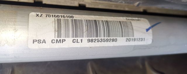 Radiador de aire acondicionado 9825359280 OPEL