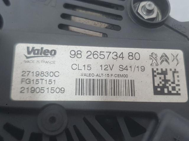 PEUGEOT 9826573480 Alternador  en stock Salamanca