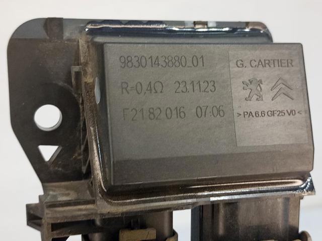 PEUGEOT 9830143880 Regulador de velocidad del ventilador de refrigeración (unidad de control) comprar Pamplona