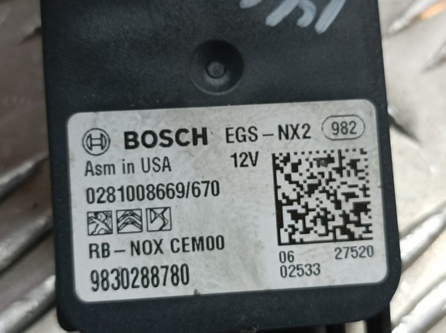 9830288780 Sensor de óxidos de nitrógeno NOx trasero  en stock Sabadell