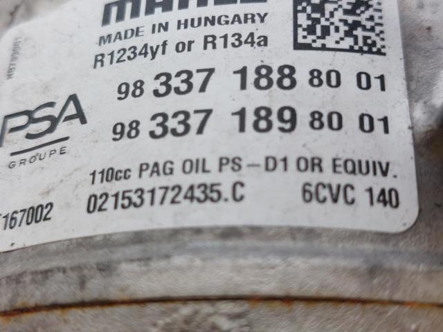 9833718880 PEUGEOT Compresor de aire acondicionado comprar Madrid