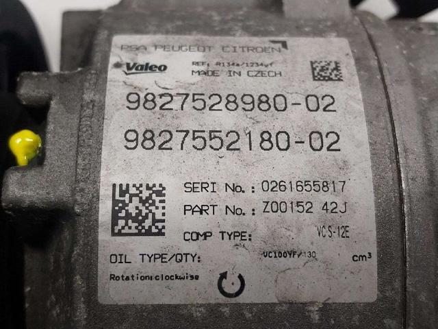 PEUGEOT 9834291080 Compresor de aire acondicionado  en stock Valencia