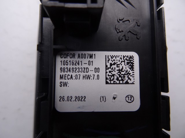 PEUGEOT 98349233ZD Interruptor de elevalunas delantera izquierda comprar Tarragona