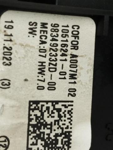 98349233ZD PEUGEOT Unidad de control de elevalunas delantera izquierda  comprar en Lleida