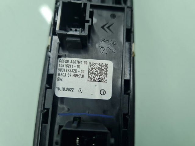 98349233ZD PEUGEOT Unidad de control de elevalunas delantera izquierda  comprar en Lleida