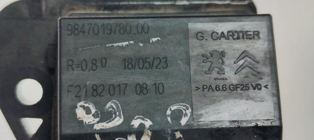 9847019780 PEUGEOT Resistencia de calefacción comprar Madrid