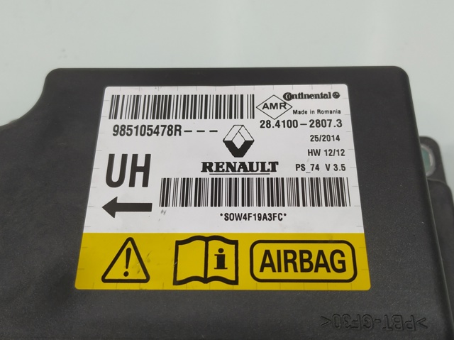 RENAULT 985105478R Módulo de control de airbag  comprar en Murcia