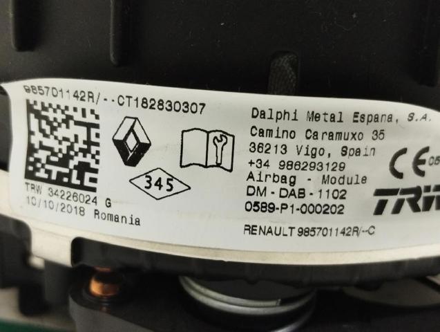 985701142R RENAULT Airbag del conductor  comprar en Oviedo
