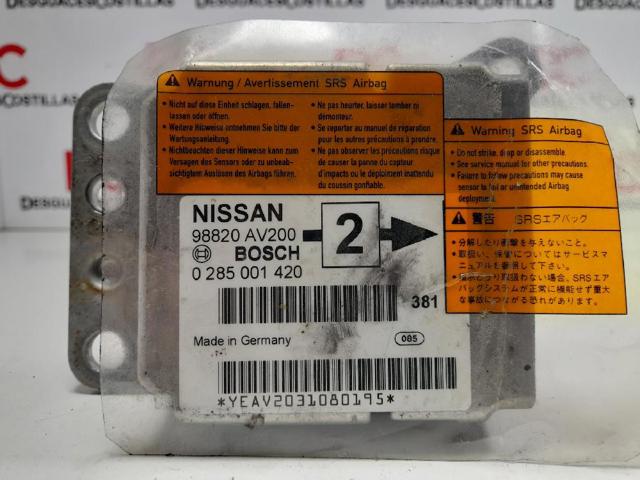 98820AV200 NISSAN Módulo de control de airbag comprar Madrid