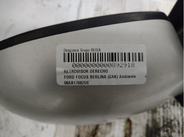 FORD 98AB17682UE Espejo de retrovisor derecho  en stock Valencia