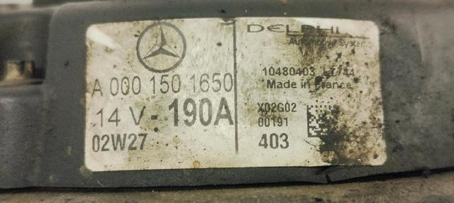 MERCEDES A0001501650 Alternador  comprar en Ponferrada