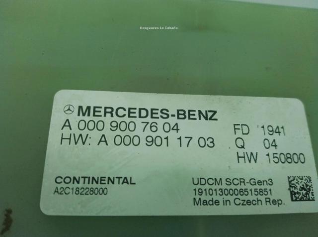A0009007604 MERCEDES Unidad de control AdBlue  comprar en Lleida
